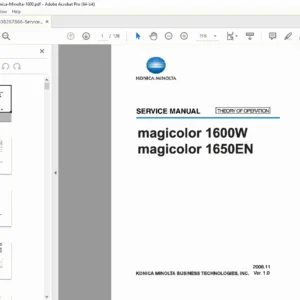 Konica Minolta 1600 Service Manual Printer Repair Guide PDF Download