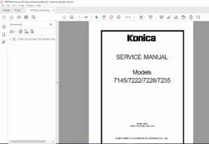 Konica Minolta 7145/7222/7228/7235 Service Manual PDF