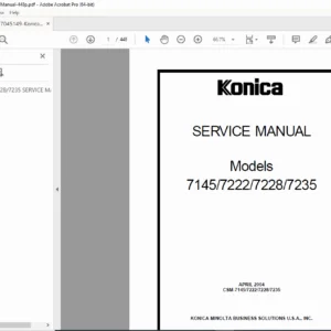 Konica Minolta 7145/7222/7228/7235 Service Manual PDF