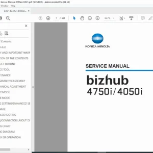 Konica Minolta bizhub 4750i / 4050i Service Manual PDF (Technical Repair Guide)