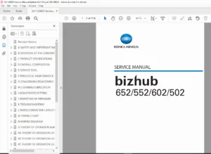 Konica Minolta bizhub 652 / 552 Service Manual PDF Download