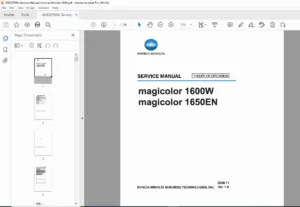 Konica Minolta magicolor 1600W 1650EN Service Manual PDF