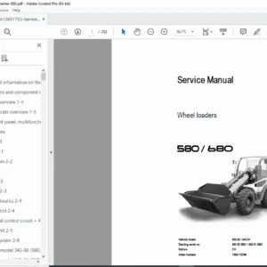 Kramer 580/680 Allrad Wheel Loader Service Manual PDF