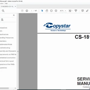 Kyocera CS-1815 Copier Service Manual Repair Guide PDF Download