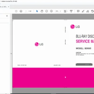 LG BD550 Blu-ray Disc Player Service Manual + Schematics (PDF)