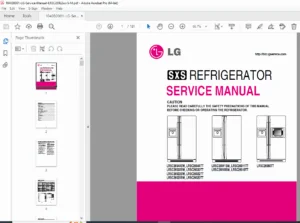 LG LRSC269 Series Side-by-Side Refrigerator Service Manual PDF