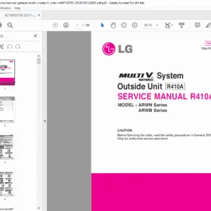 LG Multi V Water II Outdoor Unit Service Manual (ARWN / ARWB Series PDF)