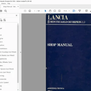 Lancia Beta Montecarlo / Scorpion Shop Manual (Full Workshop Repair PDF)
