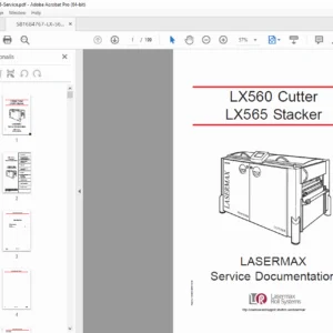 Lasermax LX560 Cutter & LX565 Stacker Service Manual PDF