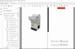 Leica CM1860 / CM1860 UV Cryostat Service Manual PDF v1.0