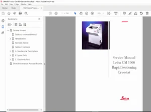 Leica CM1900 Cryostat Service Manual PDF