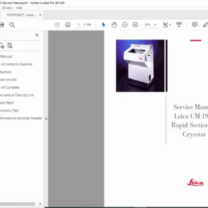 Leica CM1900 Cryostat Service Manual PDF