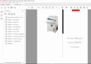 Leica CM1950 Cryostat Service & Maintenance Technical Manual PDF