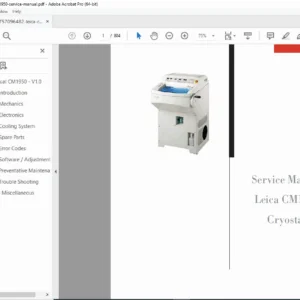 Leica CM1950 Cryostat Service & Maintenance Technical Manual PDF