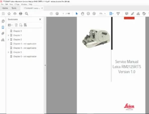 Leica RM2125RTS Microtome Service Manual & Parts List PDF