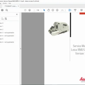 Leica RM2125RTS Microtome Service Manual & Parts List PDF