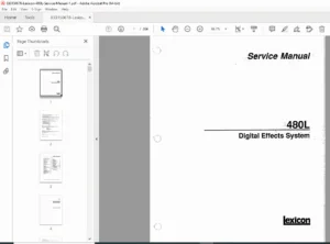 Lexicon 480L Digital Effects System — Service Manual PDF (LARC + PSU Tests)