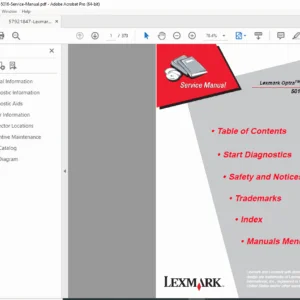 Lexmark Optra C710 Service Manual PDF DOWNLOAD
