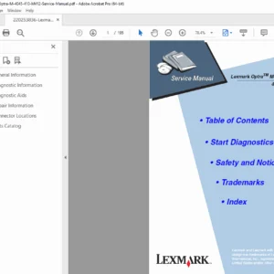 Lexmark Optra M410 / M412 Laser Printer Service Manual PDF