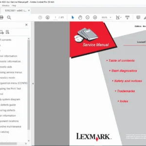 Lexmark W840 (4024-XXX) Service Manual & Parts Catalog - PDF