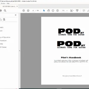 Line 6 POD XT Service Manual & Parts List – Factory Repair PDF