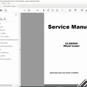 LiuGong CLG856H Wheel Loader Service Manual PDF