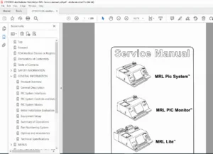 MRL PIC Portable Intensive Care System – Service Manual PDF