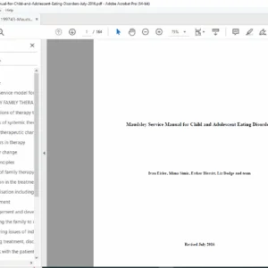 Maudsley Service Manual for Child & Adolescent Eating Disorders (2016 PDF)