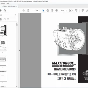 Maxitorque T313 T318 Transmission Service Manual PDF