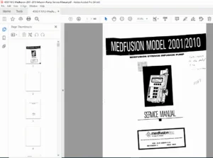 Medfusion 2001 & 2010 Syringe Infusion Pump Service Manual PDF