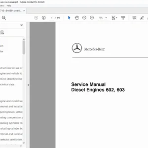 Mercedes-Benz OM602 OM603 Diesel Engine Service Manual PDF  Download