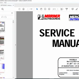 Mercury/Mariner 20 Jet 20 25 Outboard Service Manual (1998) PDF