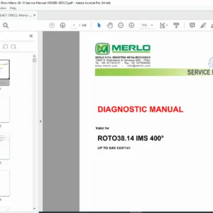 Merlo Roto 38.14 IMS 400° Hydraulic Circuit Diagnostic Manual (PDF)