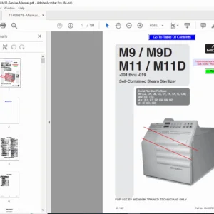 Midmark M9 & M11 UltraClave Service Manual (-001 thru -019) PDF