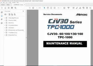 Mimaki CJV30-60 Series Service Manual PDF - DOWNLOAD