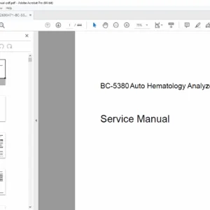 Mindray BC-5380 Auto Hematology Analyzer Service Manual PDF