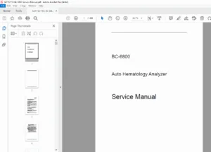 Mindray BC-6800 Hematology Analyzer Service Manual Repair Guide PDF