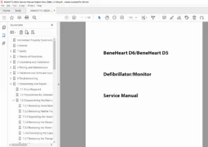 Mindray BeneHeart D6/D5 Defibrillator Monitor Service Manual (v2.0) PDF