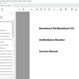 Mindray BeneHeart D6/D5 Defibrillator Monitor Service Manual (v2.0) PDF
