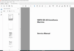 Mindray WATO EX-35 Anesthesia Machine Service Manual (V3.0) PDF