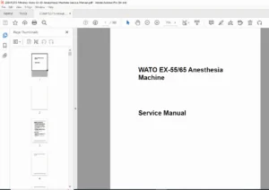 Mindray WATO EX-55/65 Anesthesia Machine Service Manual PDF