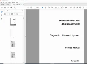 Mindray Z6/Z5 Diagnostic Ultrasound System Service Manual (Rev 1.0) PDF