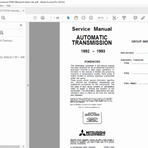 Mitsubishi FWD Automatic Transmission Service Manual 1990-1994  PDF