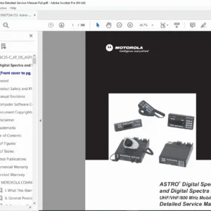 Motorola ASTRO Digital Spectra & Plus Service Manual – Official PDF