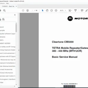 Motorola CM5000 TETRA Mobile Repeater Gateway Service Manual Repair  PDF