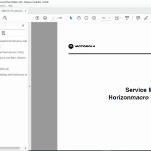 Motorola Horizonmacro Indoor GSM Service Manual PDF – Technical Guide