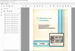 Motorola R-2200A Service Monitor Maintenance Manual PDF