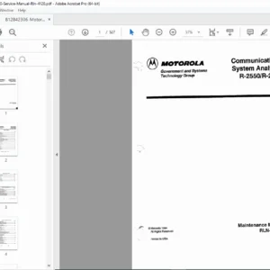 Motorola R-2550/R-2600 System Analyzer Maintenance Manual (PDF)