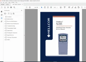 Nellcor OXIMAX N-65 Handheld Pulse Oximeter Service Manual – PDF