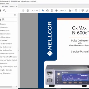 Nellcor OxiMax N-600x Pulse Oximeter Service Manual PDF